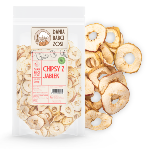 Chips jabłkowy ze skórką 300 g - 100% chrupiące i słodkie - Dania Babci Zosi
