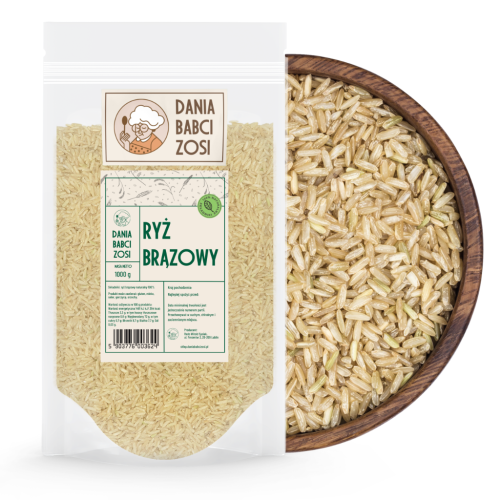 Ryż brązowy pełnoziarnisty 1 kg - Dania Babci Zosi