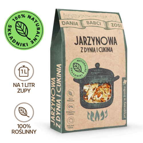 Zupa jarzynowa z dynią i cukinią - na 1 litr zupy - 100% naturalny skład