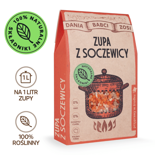 Zupa z soczewicy - na 1 litr zupy - 100% naturalny skład