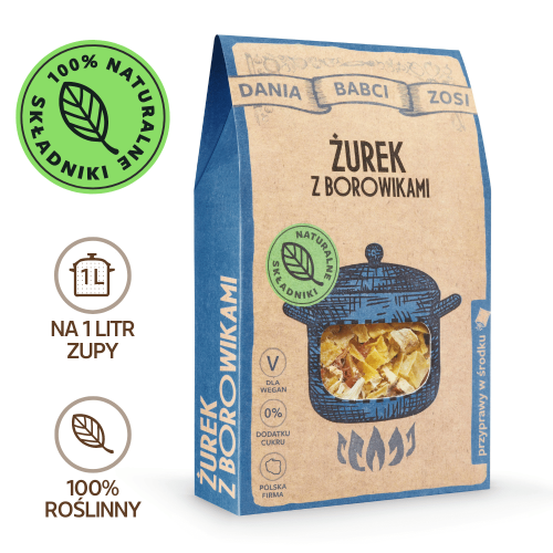 Zupa żurek z borowikami - na 1 litr zupy - 100% naturalny skład