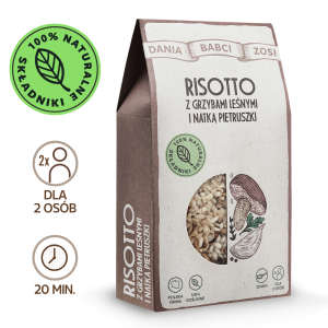 Risotto z grzybami leśnymi i natką pietruszki - na 680 g dania - 100% naturalny skład