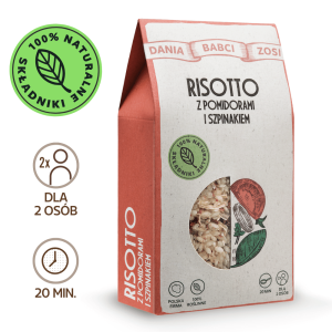 Risotto z pomidorami i szpinakiem - na 850 g dania - 100% naturalny skład