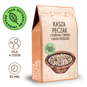 Kasza pęczak z kurkami, cebulką i natką pietruszki 200 g