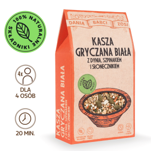 Kasza gryczana biała z dynią, szpinakiem i słonecznikiem 250 g