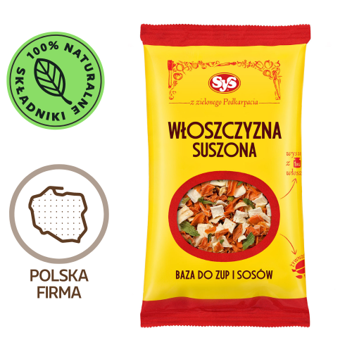 Włoszczyzna suszona 100 g SYS Dania Babci Zosi produkt.png