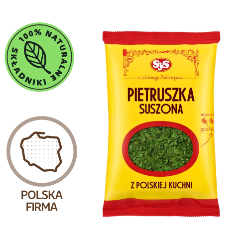 Pietruszka suszona 15 g SYS Dania Babci Zosi produkt.png