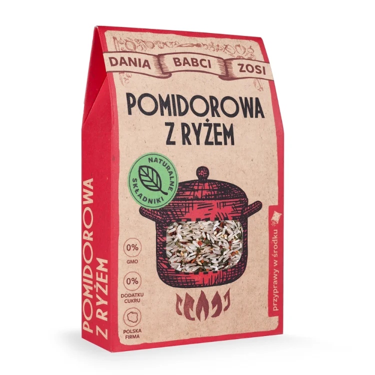 Zupa pomidorowa z ryżem Dania Babaci Zosi allegro.png