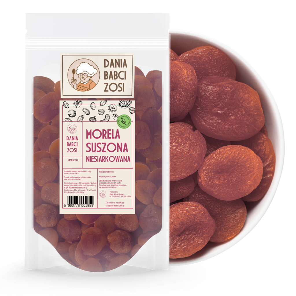 Morele suszone niesiarkowane (ciemne) 1kg - Dania Babci Zosi
